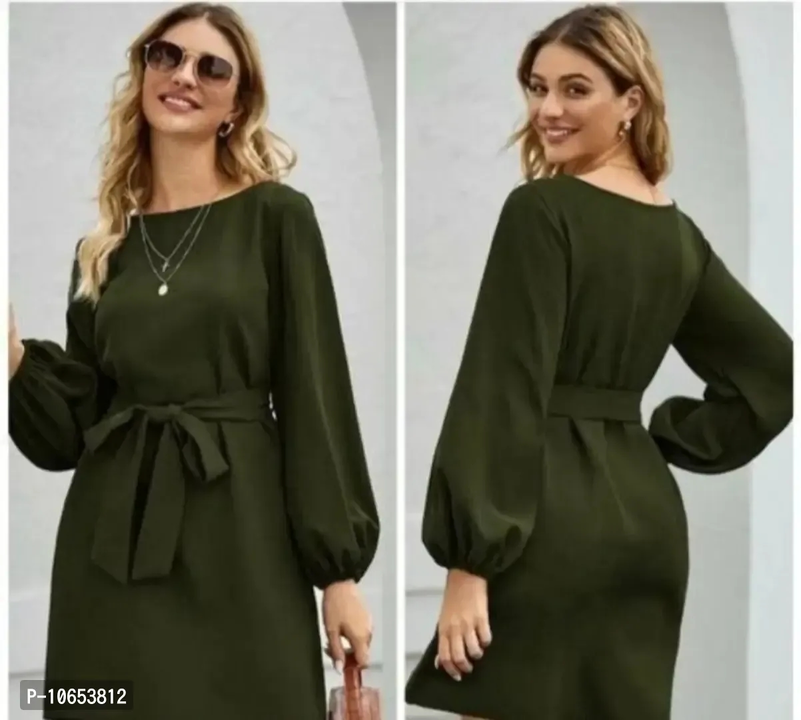 Classic Crepe Solid Dresses for Women uploaded by business on 5/5/2023