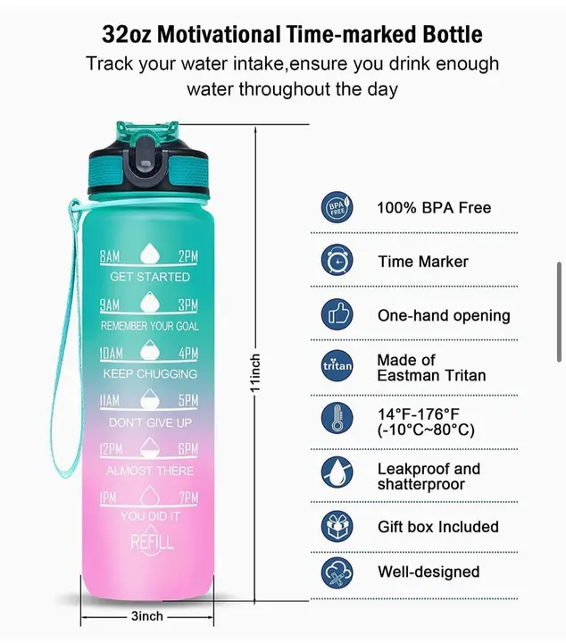 BPA Free Silicone Water Bottle 1Ltr. uploaded by GoodRich Enterprise on 5/29/2024