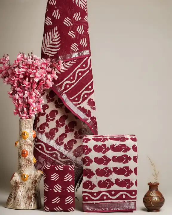 Bagru Handblock printed Cotton Linen Suit uploaded by Print Factory Bagru on 5/5/2023