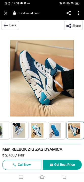 White Reebok Zig Zag Comfortable Shoes at Best Price in New Delhi