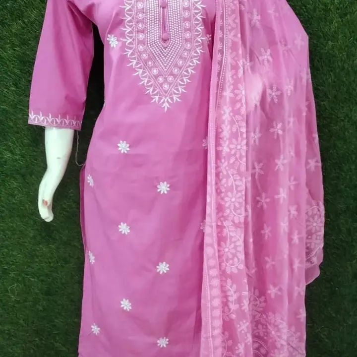 Cotton kurtie set with pant and dupatta  uploaded by Unique Creation on 5/5/2023