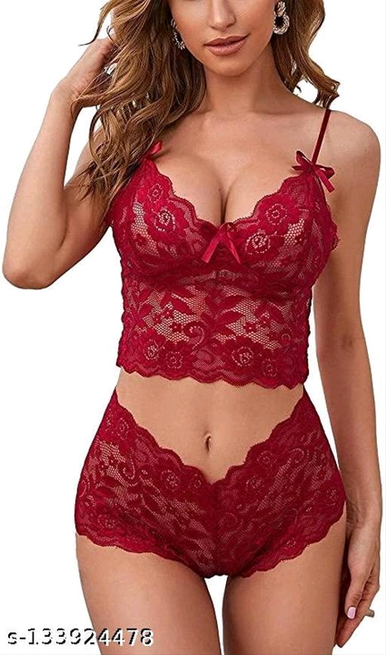C S I Sexy Sheer Floral Lace Pajamas Lingerie Set High Waist Sleepwear  uploaded by CRUSH SHOP INDIA on 5/5/2023