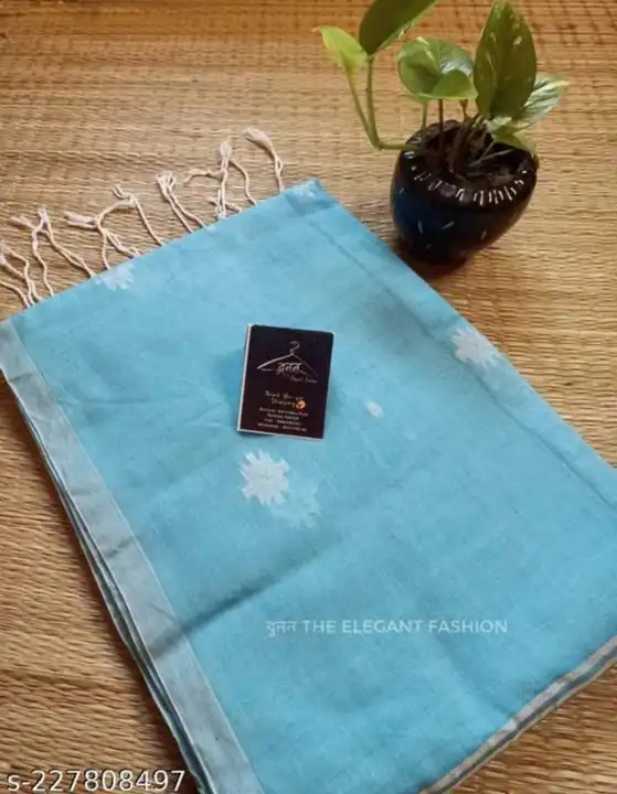 Handloom pure khadi cotton saree with blouse pieces  uploaded by Sujata saree cantre on 5/5/2023