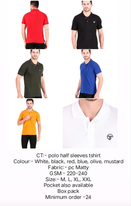 CT polo tshirt cotton Matty  uploaded by Adorable trading noida on 5/5/2023