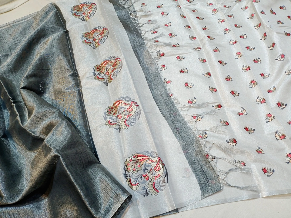 Tissue embroidery banarasi sarees uploaded by Riddhi Siddhi Sarees (Samriddhi) on 5/5/2023