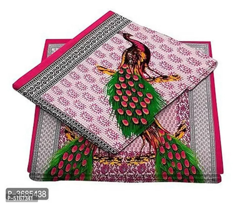 Jaipur Cotton Printed Double Bed Sheet With 2 Pillow Covers uploaded by Smart Store on 5/5/2023