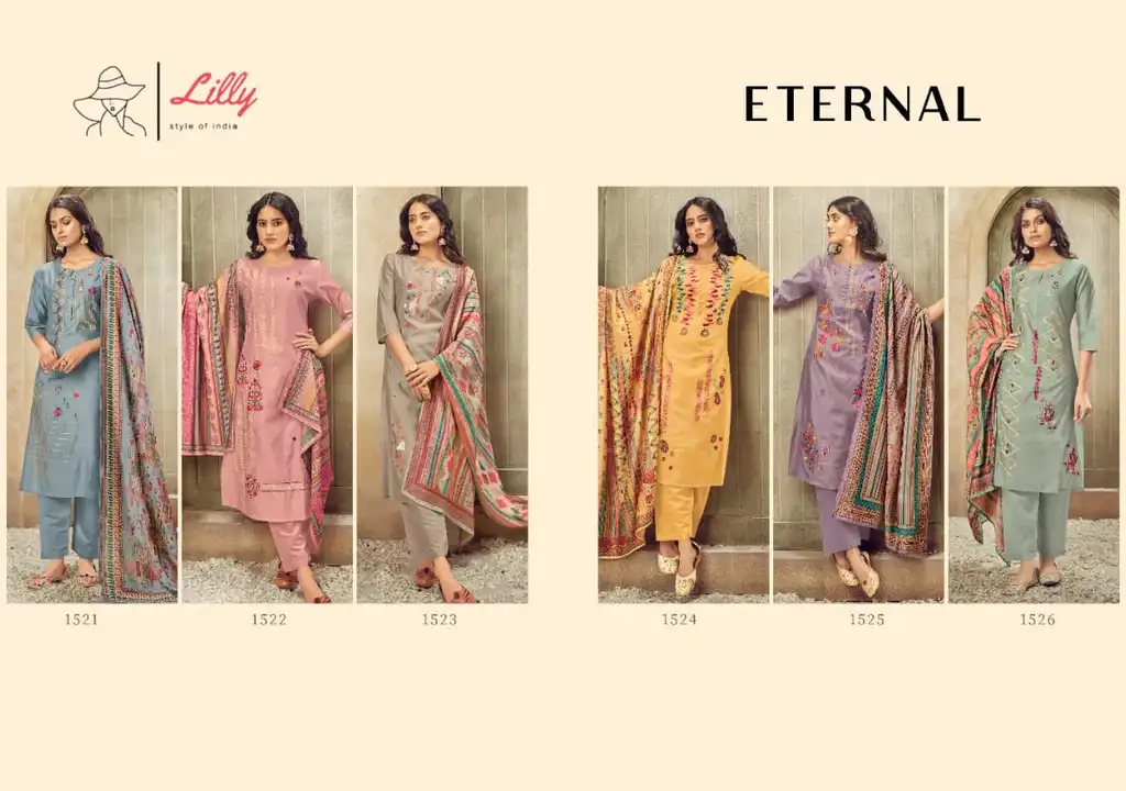 *ETERNAL"* offer price 
~Company price :- 1199/-~
Offer price :- 960/-

*KURTIS WITH PANTS & DUPATTA uploaded by PRAKASH GARMENTS on 5/5/2023