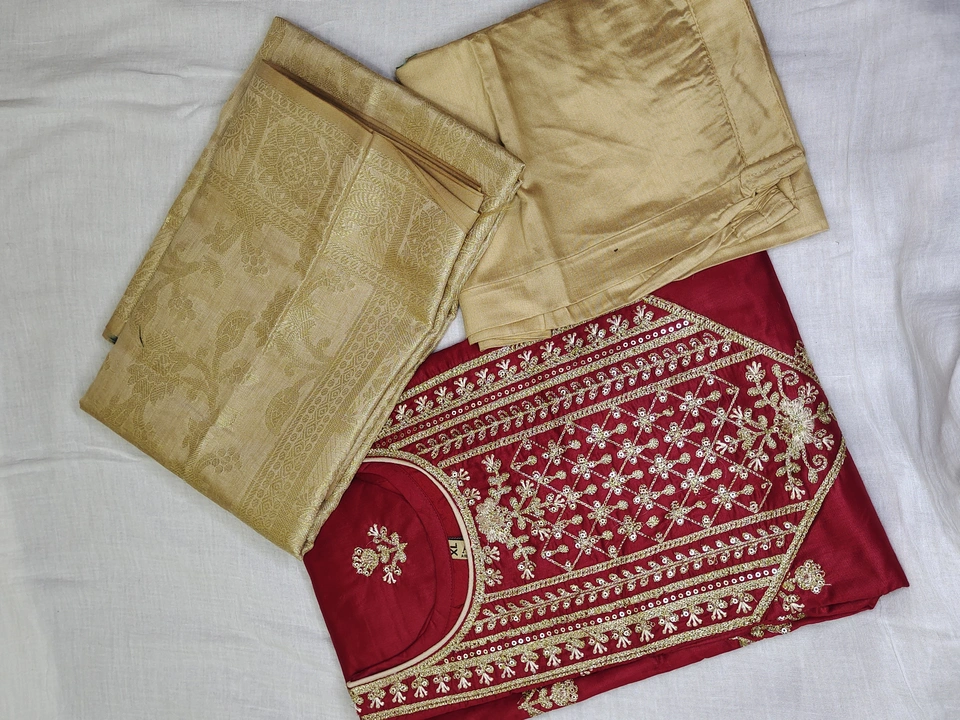 Silk set with Banarasi Jacquard weaving Dupatta  uploaded by business on 5/5/2023