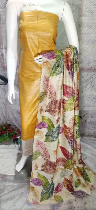Tussar silk suits  uploaded by WeaveMe India on 5/5/2023