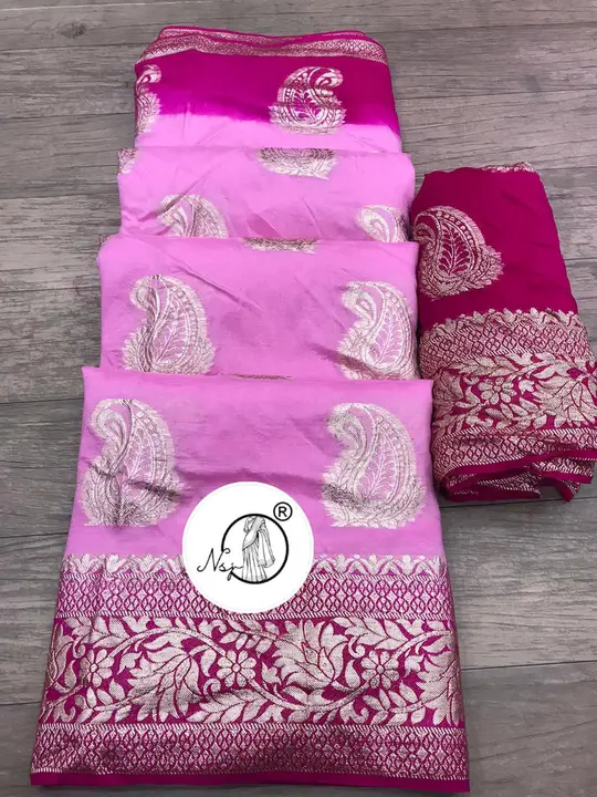 Presents  unique Saree*  damaka 2 damaka

beautiful  colour combination saree for all ladies 

💖💖n uploaded by Gotapatti manufacturer on 5/5/2023