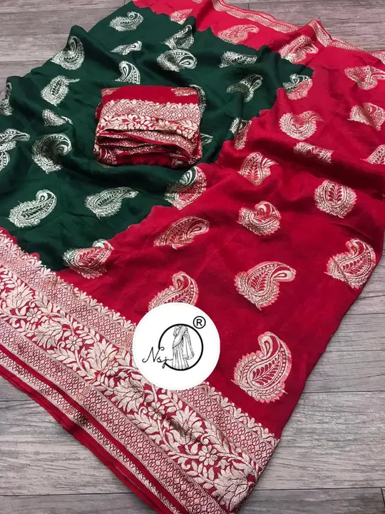 Presents  unique Saree*  damaka 2 damaka

beautiful  colour combination saree for all ladies 

💖💖n uploaded by Gotapatti manufacturer on 5/5/2023