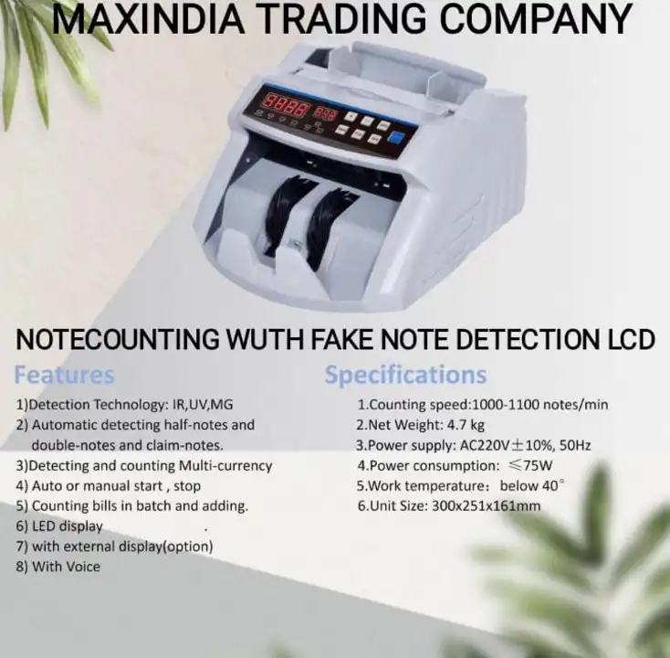 Note counting Machine uploaded by Maxindia Trading Company on 5/6/2023