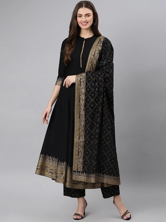 M/38 to 5XL/50, Heavy Printed Anarkali Kurti And Full Printed Palazzo And Dupatta* 
 uploaded by Online Ladies Dresses on 5/6/2023