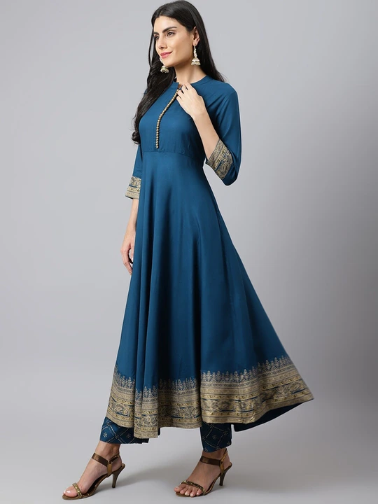 M/38 to 5XL/50, Heavy Printed Anarkali Kurti And Full Printed Palazzo And Dupatta*   uploaded by Online Ladies Dresses on 5/6/2023
