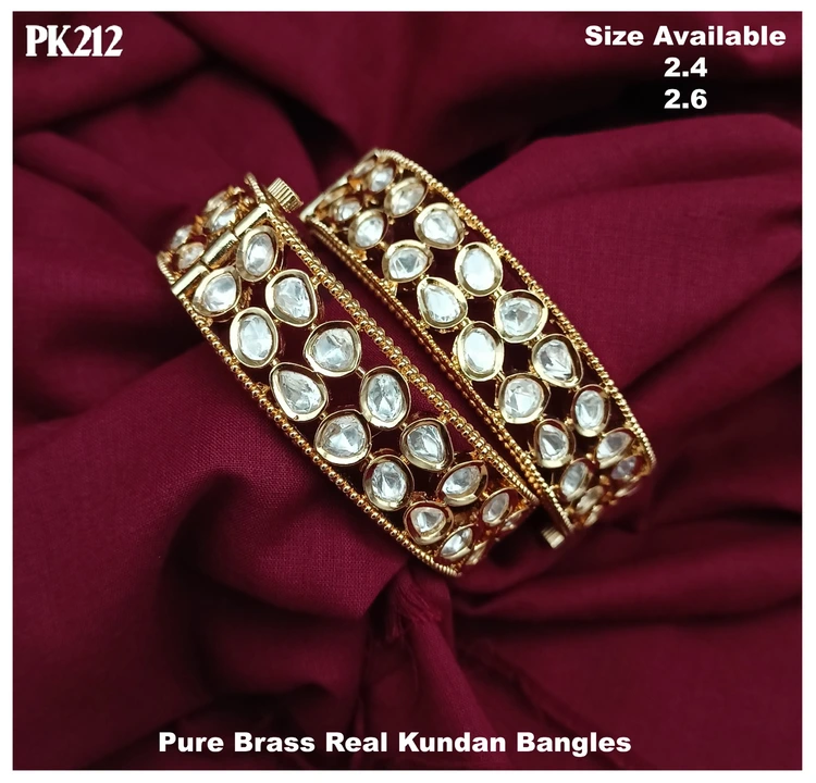 Brass Kundan bangles  uploaded by Sb designs on 5/6/2023