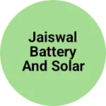 Business logo of Jaiswal battery and solar house