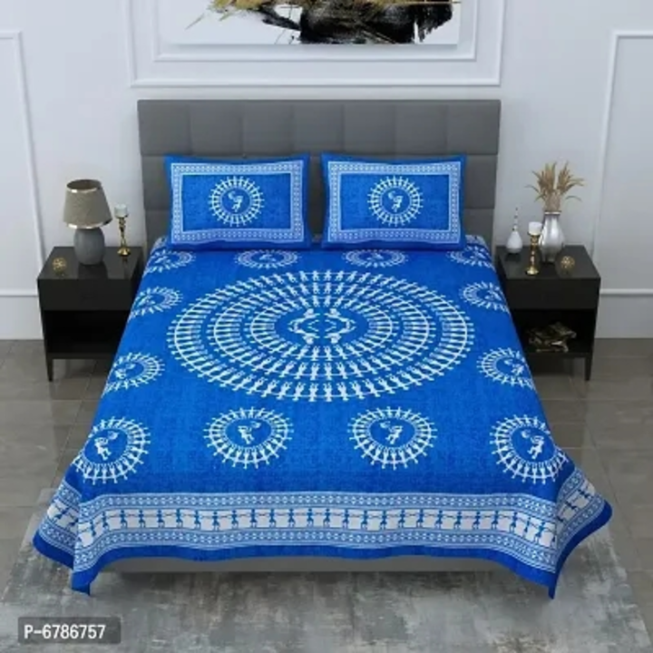 Comfortable Cotton Jaipuri Royal Print Double Bedsheet With Two Pillow Covers uploaded by Smart Store on 5/6/2023