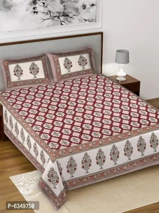 Comfortable Cotton Floral King Size Bedsheet With Two Pillow Covers uploaded by Smart Store on 5/6/2023