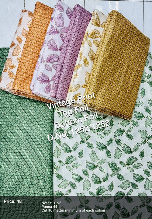 Cotton fabric top+Bottom suti  uploaded by Sarda fashion on 5/6/2023