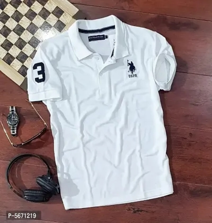 Mens Polycotton Polo Collar T-Shirt uploaded by Smart Store on 5/31/2024