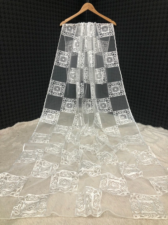 White Embroidery Net Dupatta  uploaded by Miss Lady Fashion on 5/6/2023