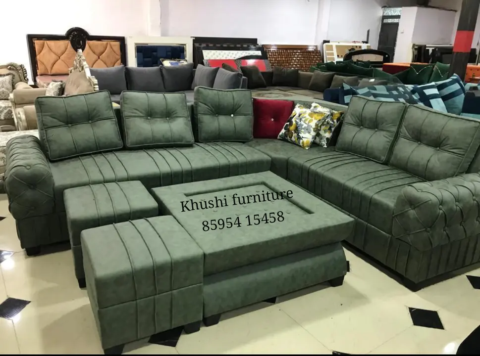 L shape sofa set  uploaded by Khushi furniture on 5/6/2023