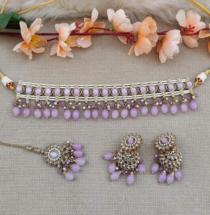 Lilac choker set uploaded by business on 5/6/2023