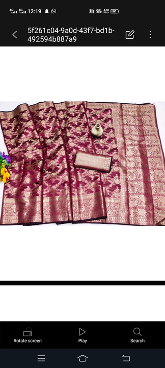 Orgenza saree uploaded by Super traders on 5/6/2023