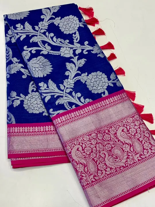 Flower Weaving Kanchi soft Silk Sarees  uploaded by L & S GOODS CO on 5/6/2023