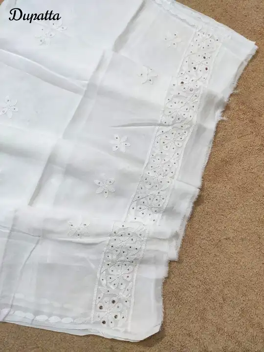 Chikankari & mukesh work suit piece  uploaded by Sifar by neda on 5/6/2023