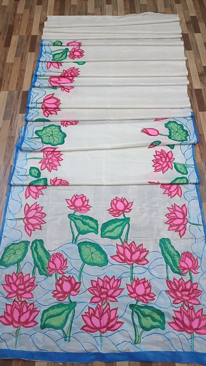 Hand painted saree uploaded by Aethon Creations  on 5/6/2023
