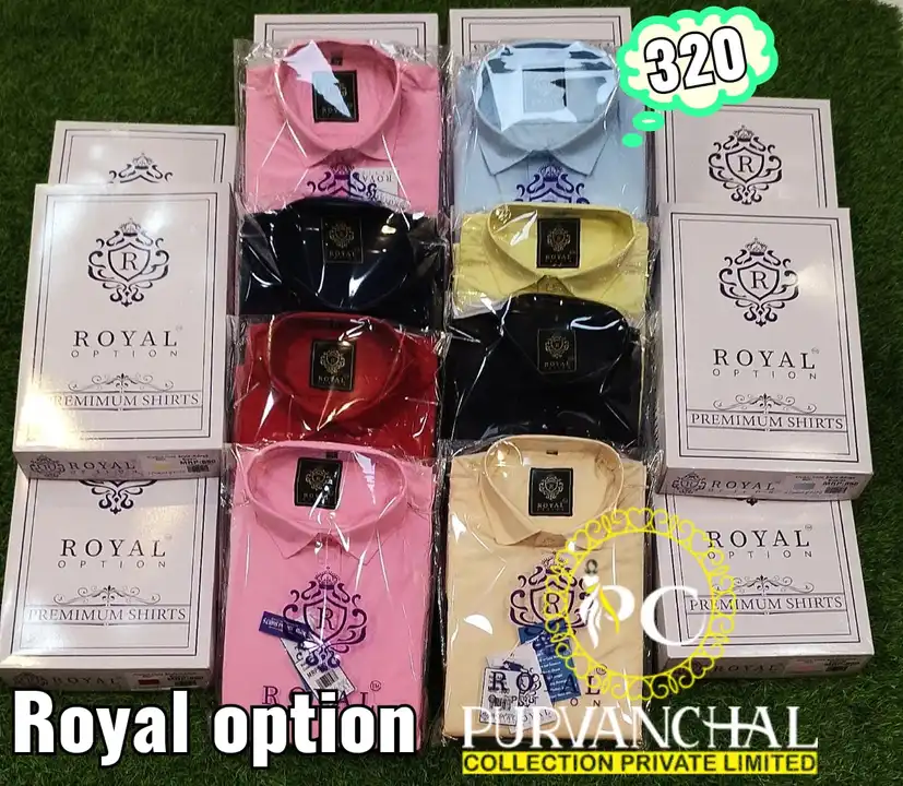 Royal option plain full sleeve shirts  uploaded by PURVANCHAL COLLECTION PRIVATE LIMITED on 5/6/2023