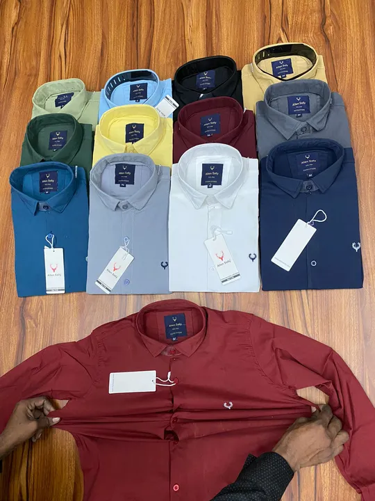 Plain One Colour Shirts For Men  uploaded by BRANDO FASHION on 5/6/2023