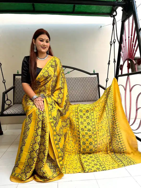 Ajrakh saree  uploaded by business on 5/6/2023