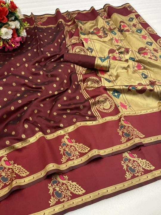 Paithani Silk Saree with Colour Combination  uploaded by business on 5/6/2023