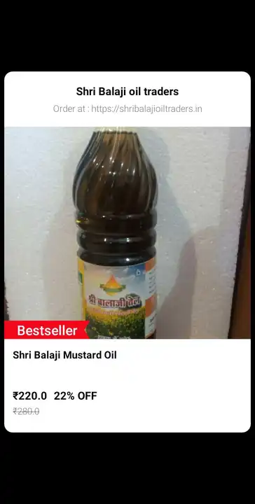 Mustard oil botal  uploaded by Shri balaji oil traders on 5/6/2023