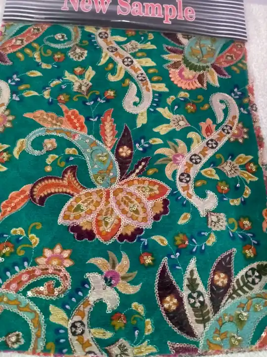 All pure fabrics with embroidery design  uploaded by Rk designer studio on 5/6/2023