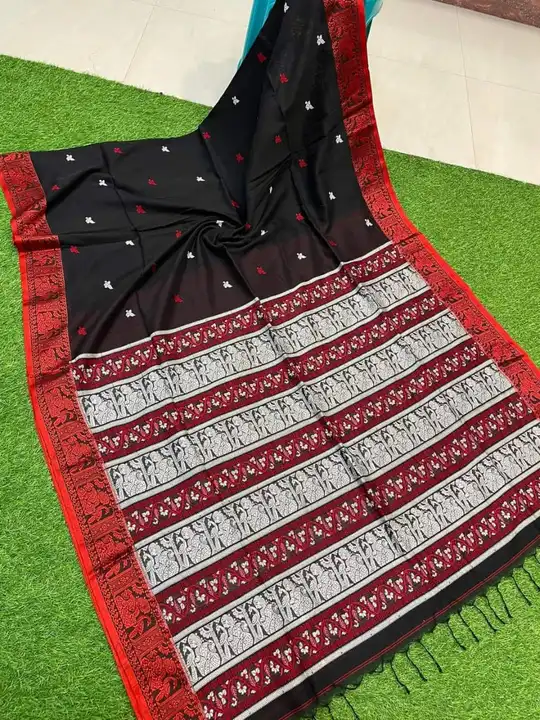 Cotton khadi pakhi baluchuri  uploaded by B.M Handloom saree & Garments on 5/6/2023