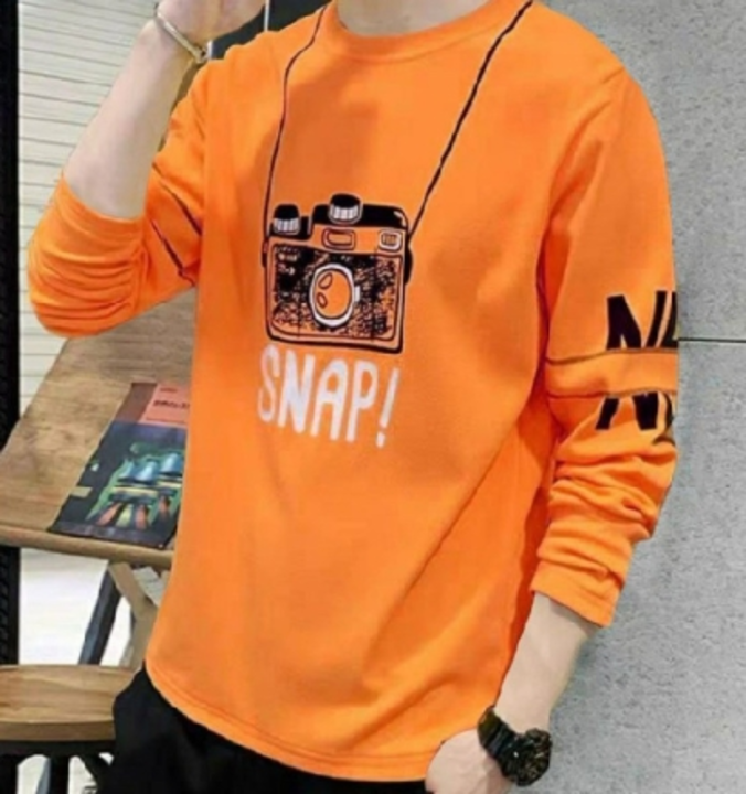 Printed Men Orange T-Shirt uploaded by Kalpana Enterprises on 5/6/2023