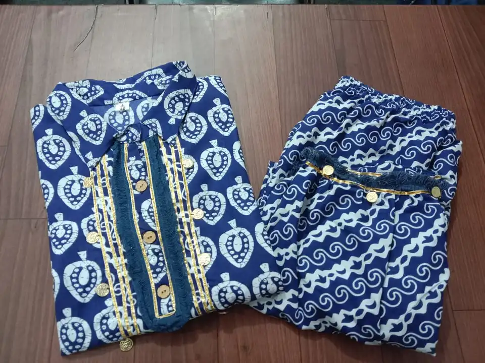 *New lounch👗👗*

*Fabric rayon hand gota sikka work kurta with afgani type pant*

Material : *Rayon uploaded by JAIPURI FASHION HUB on 5/6/2023
