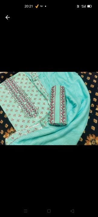 Cotton suit with cotton dupatta uploaded by business on 3/8/2021