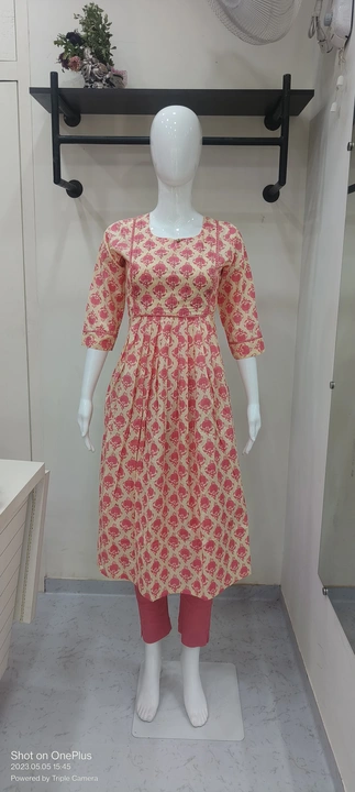 Nayra cut kurti pant pair  uploaded by business on 5/6/2023