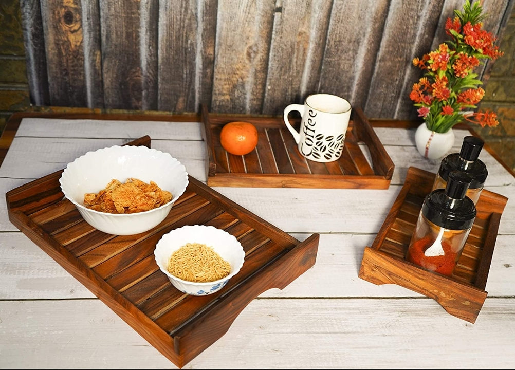 HOUSE OF DREAMS® Pakka Sheesham Wooden Serving Tray, Multipurpose Wood Tray uploaded by business on 5/6/2023