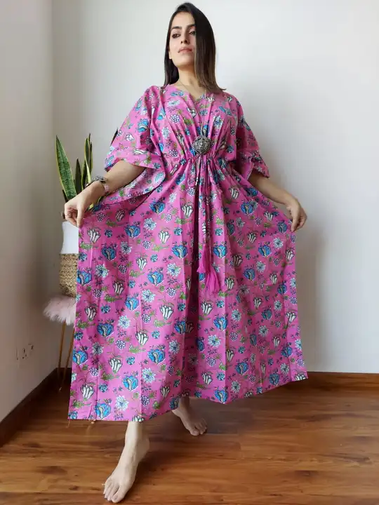 *New arrival 🍁🍁🍁All available*🍁🍁🍁🍁🔸️Hand Block printed KAFTAN with offers 
*🔸️Authentic PRI uploaded by Saiba hand block on 5/7/2023