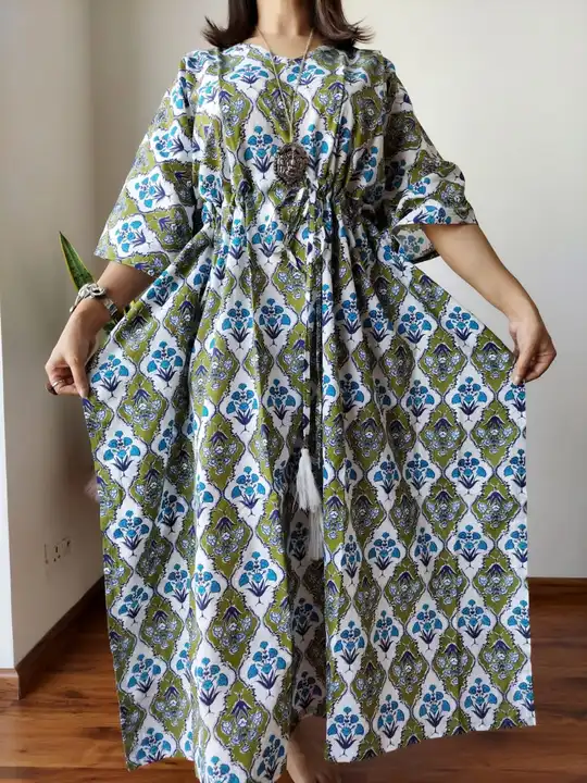 *New arrival 🍁🍁🍁All available*🍁🍁🍁🍁🔸️Hand Block printed KAFTAN with offers 
*🔸️Authentic PRI uploaded by Saiba hand block on 5/7/2023