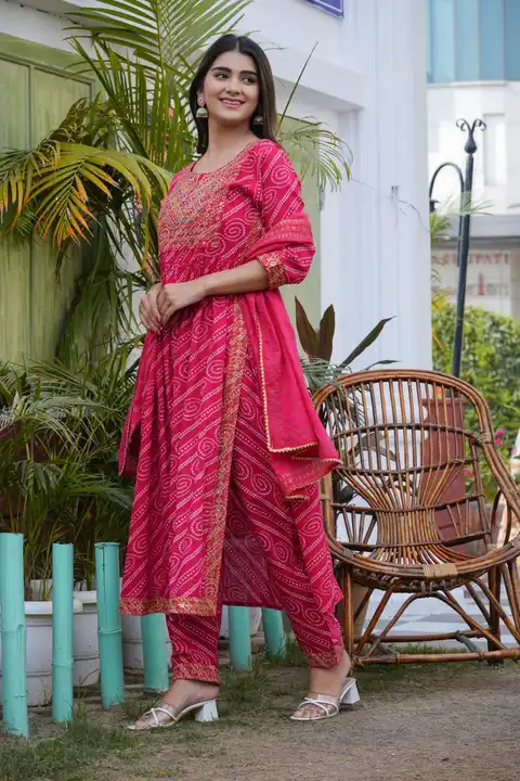 Bhadriyaa Beautiful Printed Kurti Pant Set:: Kurti pant set for women::  Kurti set for