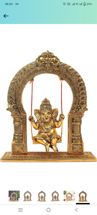 Ganesha on Swing Idol uploaded by Godawari & Sons on 5/7/2023