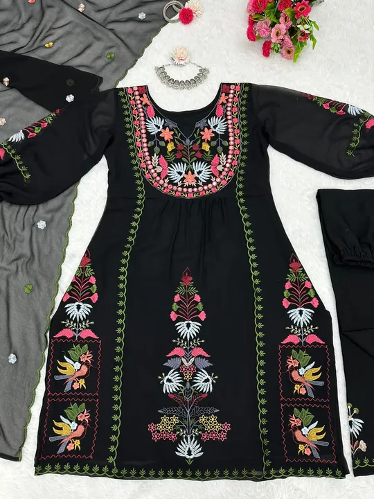 GAWN:-PLAZO WITH DUPATTA AND EMBROIDERY WORK  uploaded by NIVA CREATION on 5/7/2023