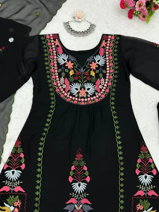 GAWN:-PLAZO WITH DUPATTA AND EMBROIDERY WORK  uploaded by NIVA CREATION on 5/7/2023