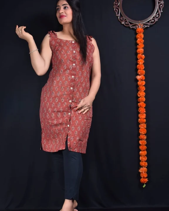 Post image Ajrakh Dress
Fabric 100% Kantha Cotton
Dye Natural Colour
Print Handblock Printed